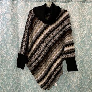 Cato Knit Batwing Cowl neck Poncho
